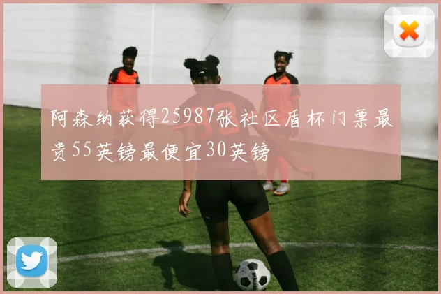 阿森纳获得25987张社区盾杯门票最贵55英镑最便宜30英镑